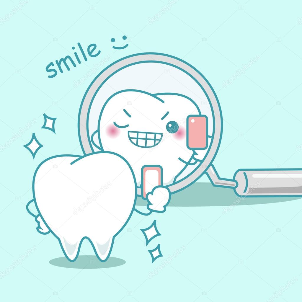 cartoon teeth smile to you