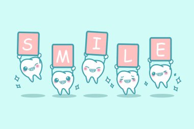 gülümseyen beyaz diş çizgi film 