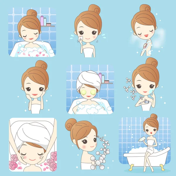 Wanita dengan make up Grafik Vektor