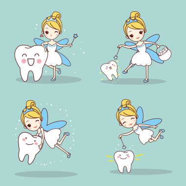 tooth with tooth fairy clipart