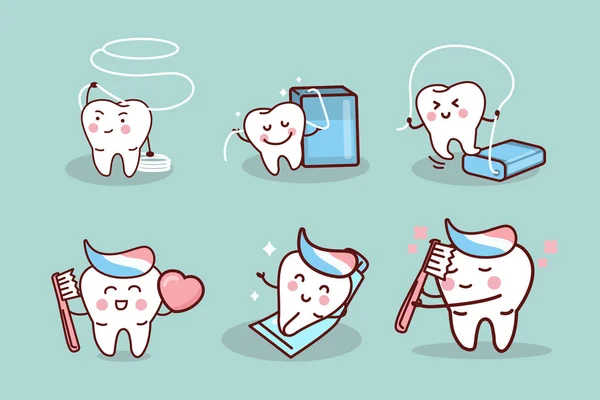 Dente com conceito de saúde —  Vetores de Stock