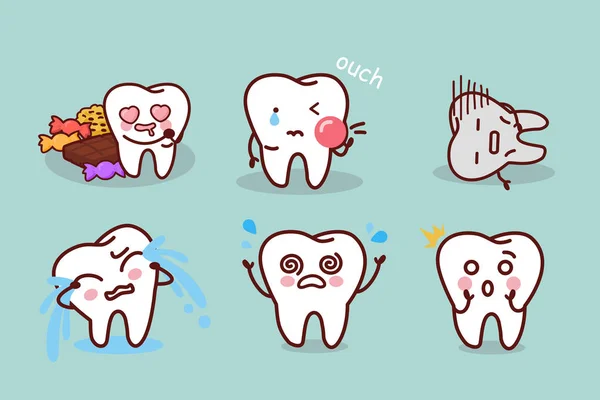 Diş çürüğü sorun — Stok Vektör