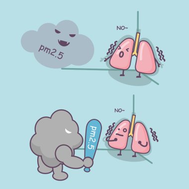 PM 2.5 sağlıksız akciğer