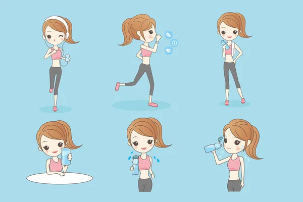 Beauty sport woman — Stock Vector