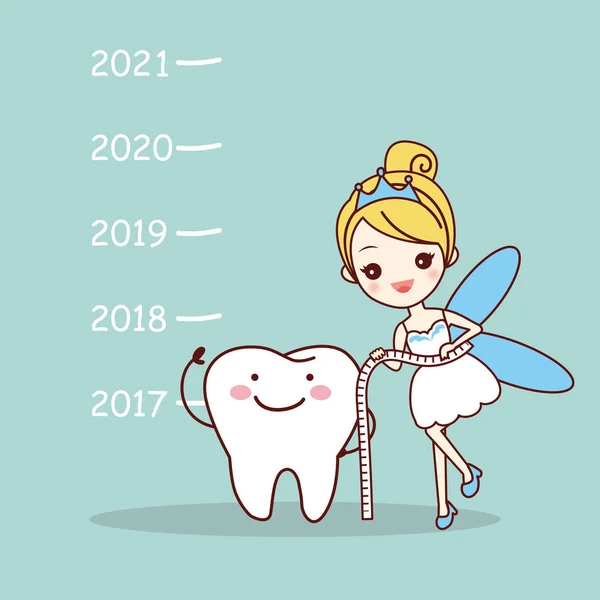 Tooth with new year — Stock Vector
