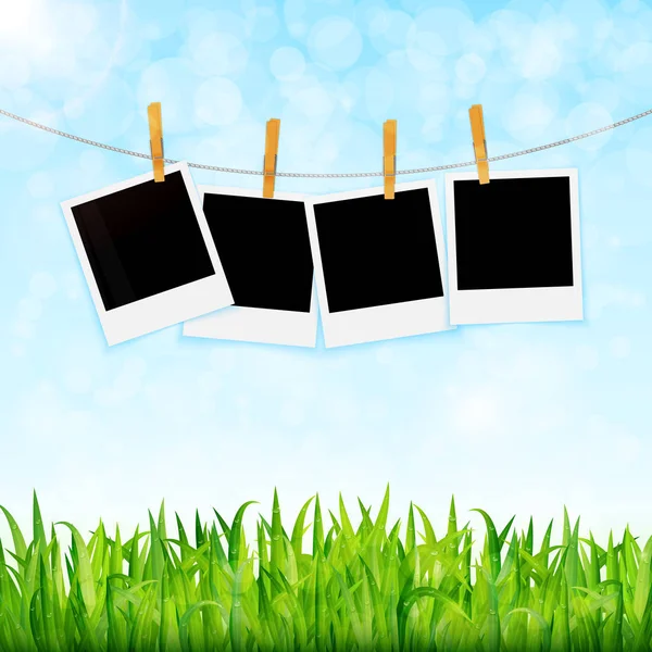 Yeşil çim ve ip vektör fotoğrafları doğa arka plan