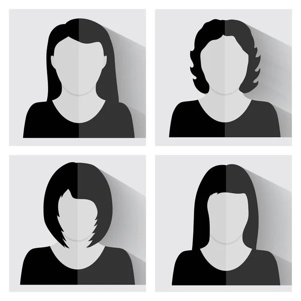 Ensemble vectoriel d'icônes de personnes plates — Image vectorielle