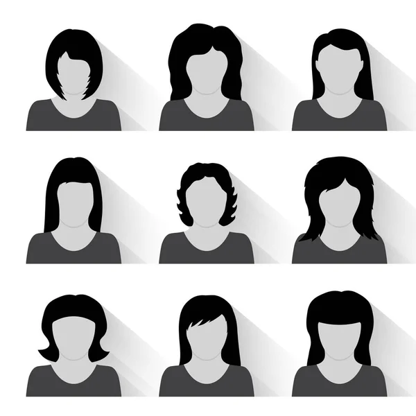 Conjunto vectorial de iconos de personas planas — Vector de stock