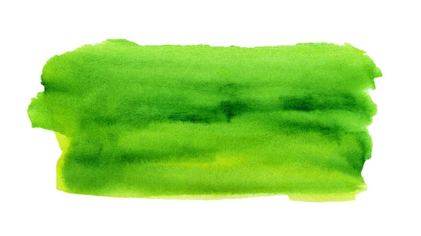 Mancha Verde Aquarela Abstrato Isolado Fundo Branco — Fotografia de Stock