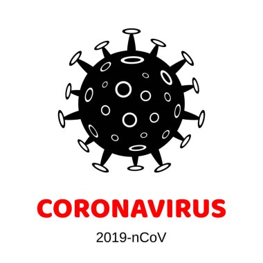Mers-Cov (Orta Doğu Solunum Sendromu Coronavirüs), Novel Coronavirus (2019-ncov), Coronavirus 2019-ncov 'un soyut virüs türü modeli. Vektör illüstrasyonu