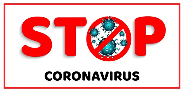 Detener Coronavirus Covid 2019 Ncov Peligroso Brote Coronavirus Chino Concepto — Vector de stock