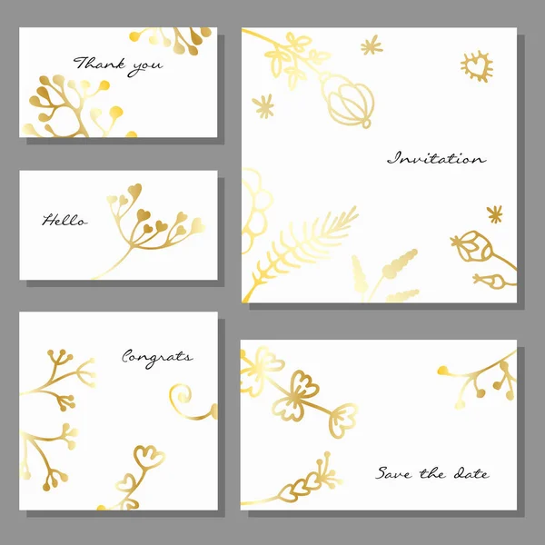 Ensemble de cartes universelles colorées artistiques. Mariage, anniversaire, anniversaire, vacances, fête. Conception pour affiche, carte, invitation . — Image vectorielle