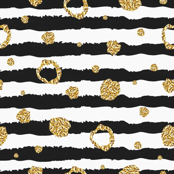 Éclaboussures dorées motif sans couture. Illustration vectorielle — Image vectorielle