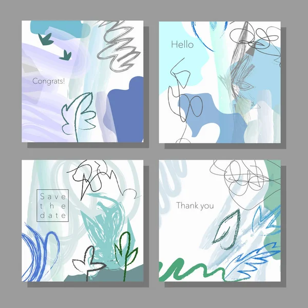 Sanatsal renkli evrensel kart dizisini. Düğün, yıldönümü, doğum günü, tatil, parti. Tasarım poster, kart, davet için.