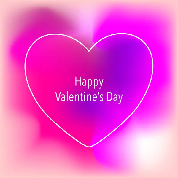 San Valentino carta artistica creativa con sfondo colorato gradiente di cuore. Illustrazione vettoriale. Matrimonio, amore, modello romantico . — Vettoriale Stock