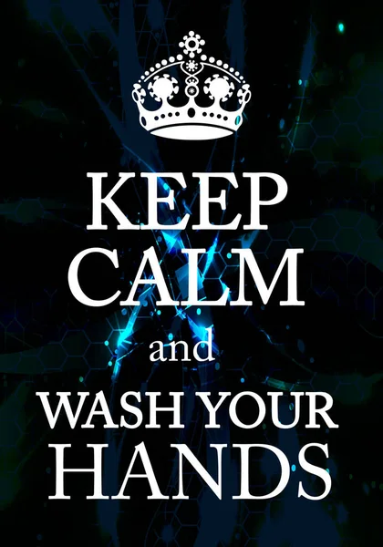 Manter Calma Lavar Mãos — Fotografia de Stock
