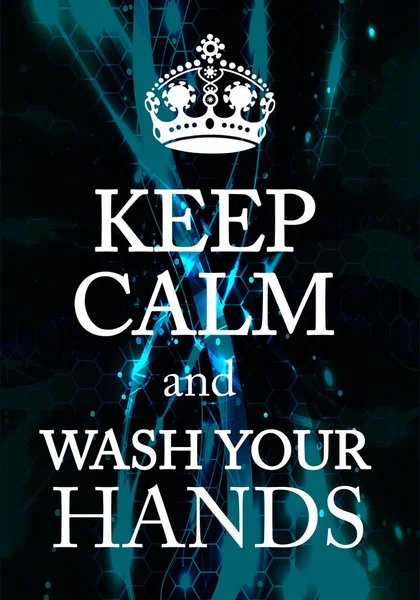 Manter Calma Lavar Mãos — Fotografia de Stock