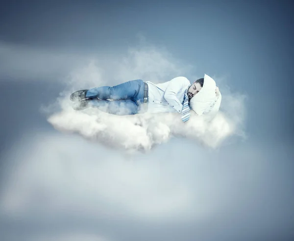 Schlafen auf Wolke sieben — Stockfoto