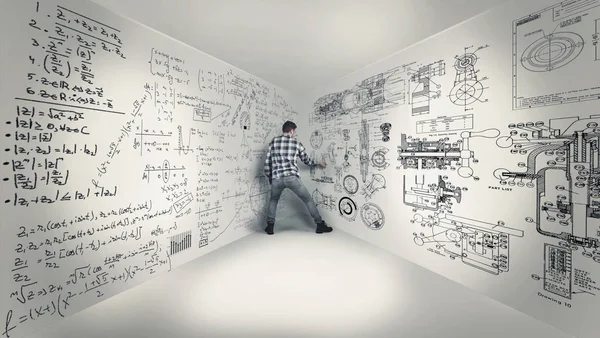 Formules mathématiques sur les murs — Photo