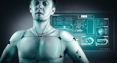 Cyborg laboratuarda.