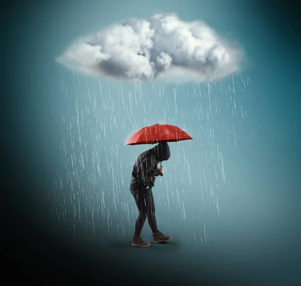 Хмара дощову парасольку — стокове фото