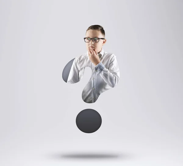 Question mark man — Stock Photo, Image