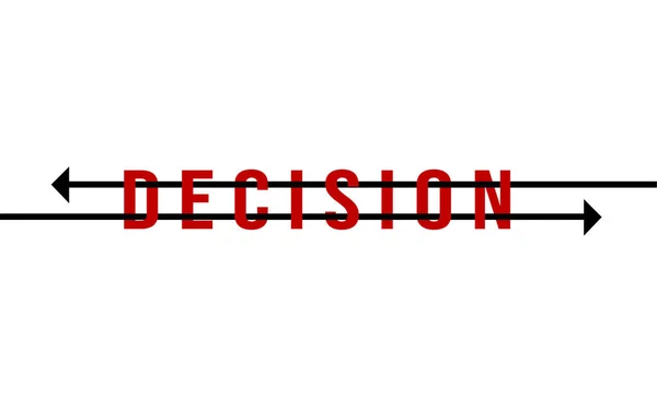 Decision Text Concept Banner Arrows Text Choose Right Path Concept — Stock Photo, Image