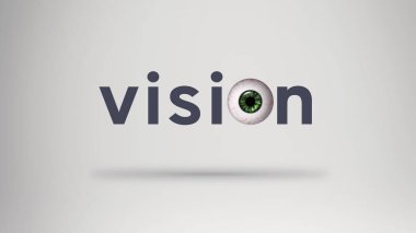Vision metin pankartı konsepti. Yaratıcı sözcük bileşimi . 