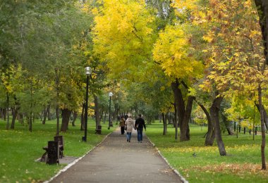 Eylül ayında sonbahar Park