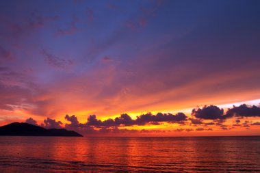 Penang, Malezya batımında dramatik deniz manzarası