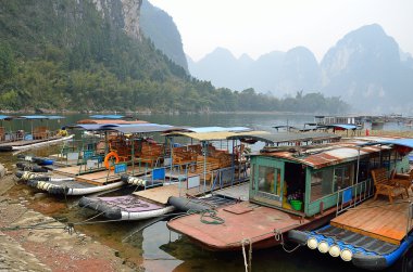 Yangshuo Guilin, Çin 'de manzara