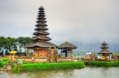 Pura ulun danu bratan, hindu Tapınağı bratan Gölü, bali, Endonezya