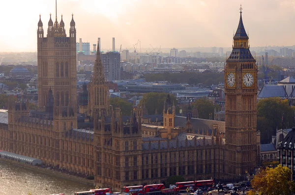 Big ben e casas do parlamento, Londres, Reino Unido — Fotografia de Stock