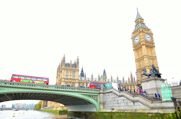 Nagy Ben és házak parlament, London, Egyesült Királyság — Stock Fotó