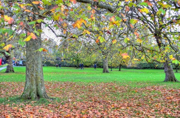 Breath-taking panoramic scenic view of London cityscape seen from beautiful Primrose Hill in St. Regents park — Stock Photo, Image