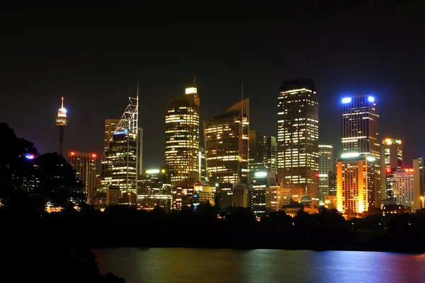 Sydney skyline v noci — Stock fotografie