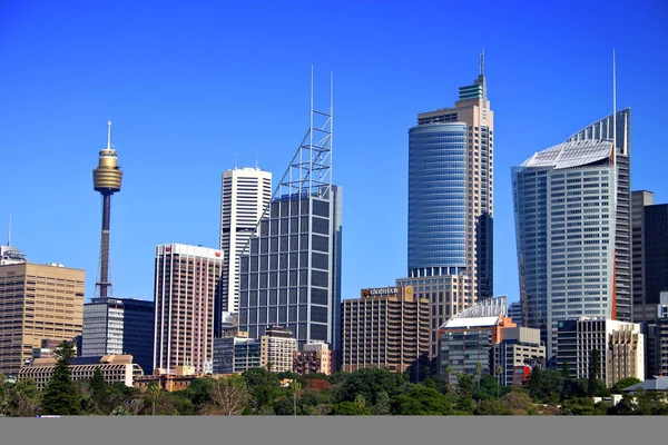 Uma vista do horizonte de Sydney do Jardim Botânico Real — Fotografia de Stock