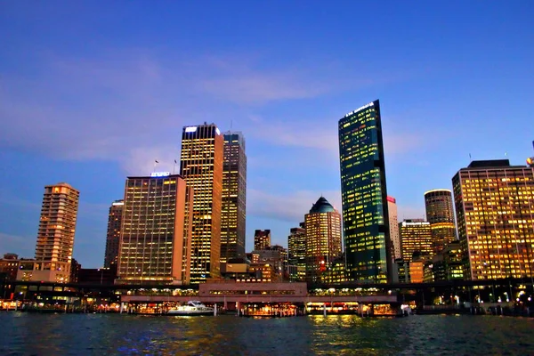 Sydney skyline v noci — Stock fotografie