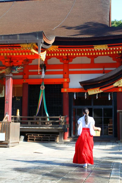 Santuário de Yasaka, Distrito de Gion, Kyoto, Japão — Fotografia de Stock