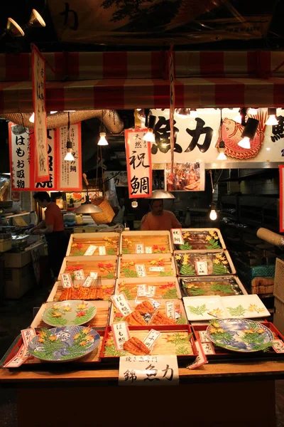 Marknaden Nishiki Alley, Kyoto, Japan — Stockfoto