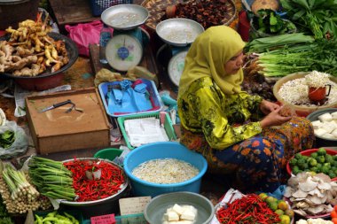 Pasar Siti Hatice (Kota Bharu orta Market), Kelantan, Malezya