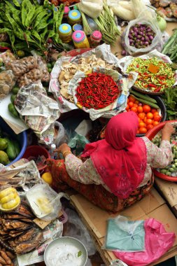 Pasar Siti Hatice (Kota Bharu orta Market), Kelantan, Malezya