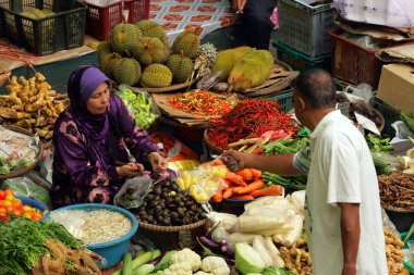 Pasar Siti Hatice (Kota Bharu orta Market), Kelantan, Malezya