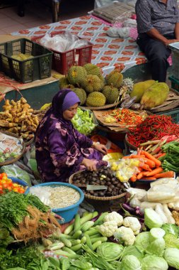 Pasar Siti Hatice (Kota Bharu orta Market), Kelantan, Malezya