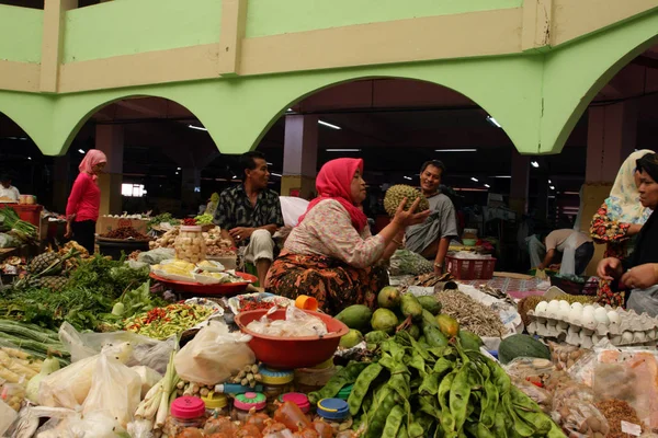 Pasar Siti Khadijah (Mercado Central de Kota Bharu), Kelantan, Malásia — Fotografia de Stock