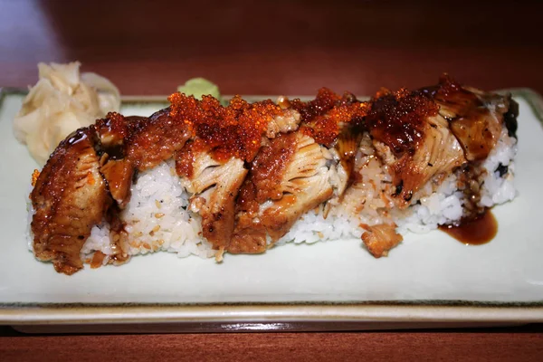 Close up image of sushi roll — Stock Photo, Image