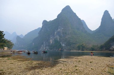 Yangshuo Guilin, Çin 'de manzara