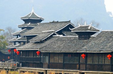Yangshuo Guilin, Çin 'de manzara