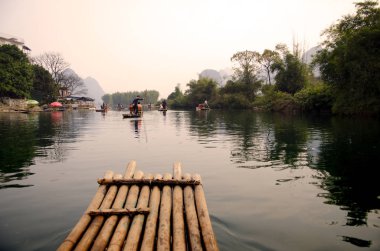 Yangshuo Guilin, Çin 'de manzara