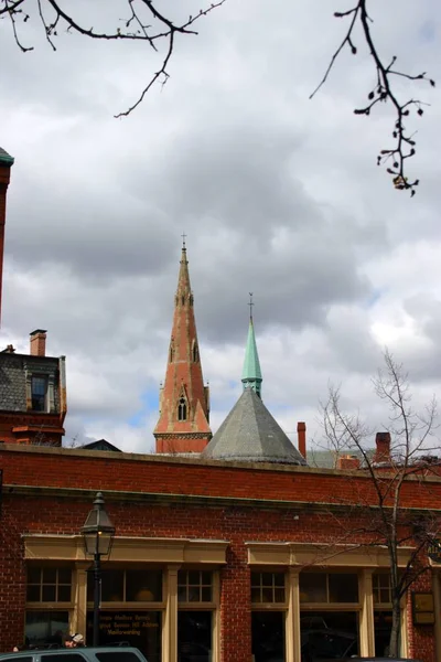 Будівництво та skyline Бостон центрі міста — стокове фото